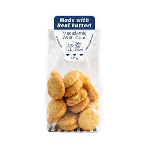 Coffee Table Delights Mini White Choc & Macadamia Biscuits 130g