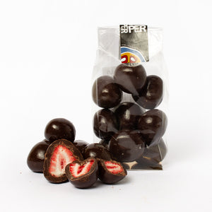 Temper Temper Dark Chocolate Freeze Dried Strawberries 100g (V)