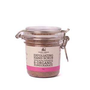 Vasse Virgin Hand Scrub - Rose Geranium & Pomegranate 200g