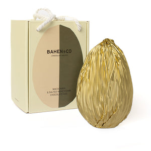 Bahen & Co Macadamia & Salted Honeycomb Dark Chocolate Easter Egg 200g (V)