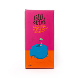 Little Otto's White Chocolate with Raspberries & Popping Candy 120g