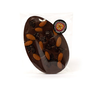 Temper Temper Dark Chocolate Cherry & Almond Flat Easter Egg 100g (V)
