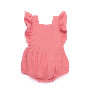 Ollie & Harper Cotton Frill Romper Pink